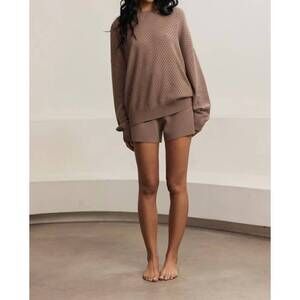 NEW LUNE ACTIVE olly crochet sweater in toffee